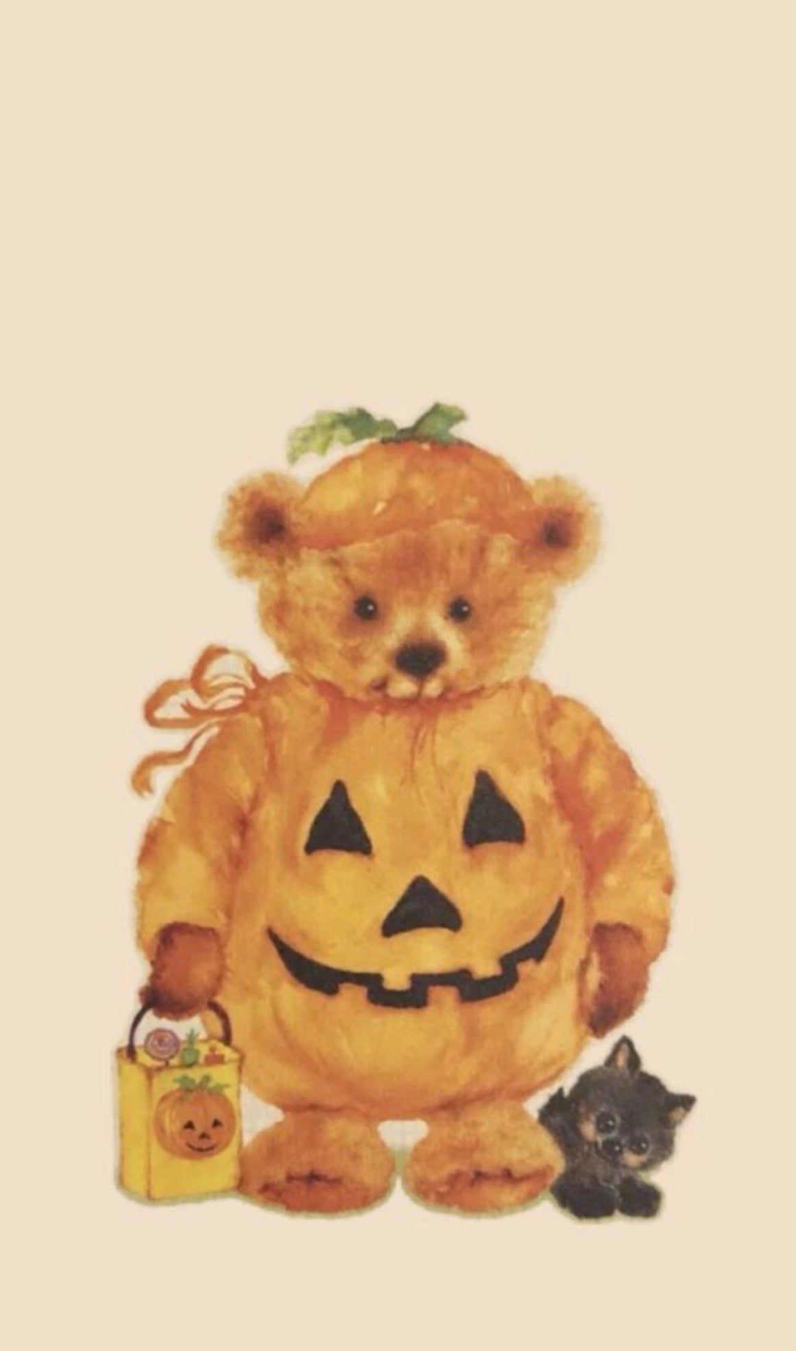 Vintage Fall Teddy Bear