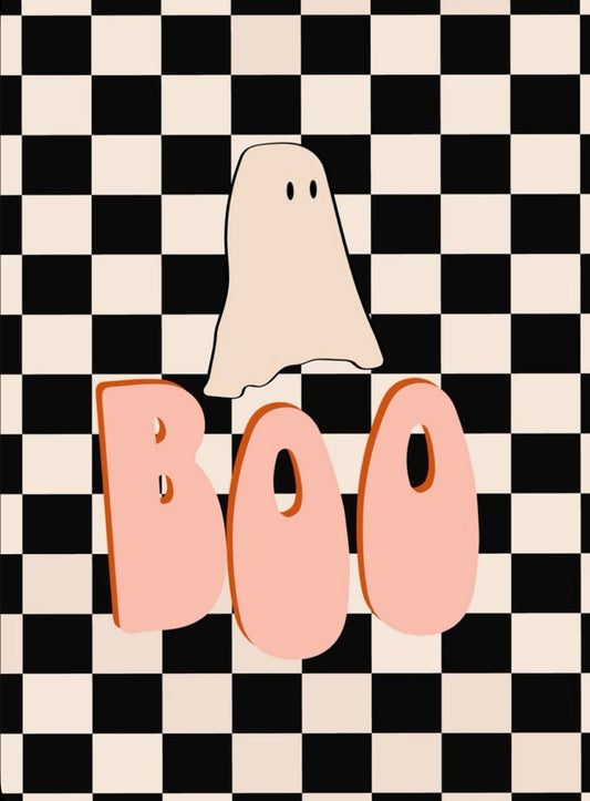 Boo checker print