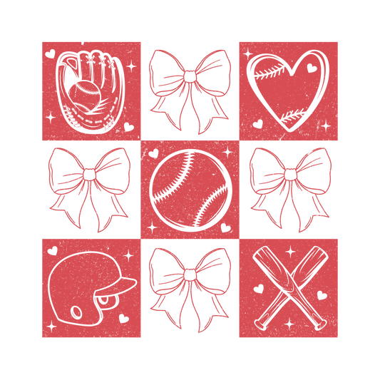 Checker Print Baseball