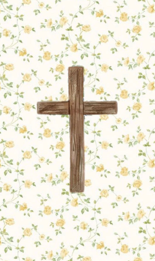 Yellow Floral Cross